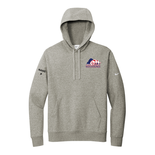 West Elk Wolverines Nike Women's Club Fleece Sleeve Swoosh Pullover Hoodie