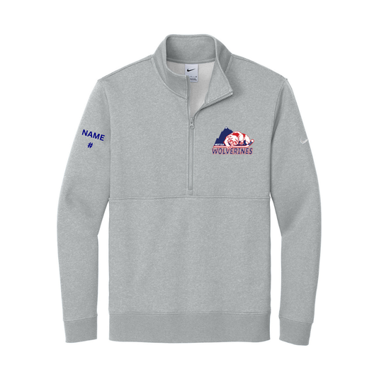 West Elk Wolverines Nike Club Fleece Sleeve Swoosh 1/2-Zip