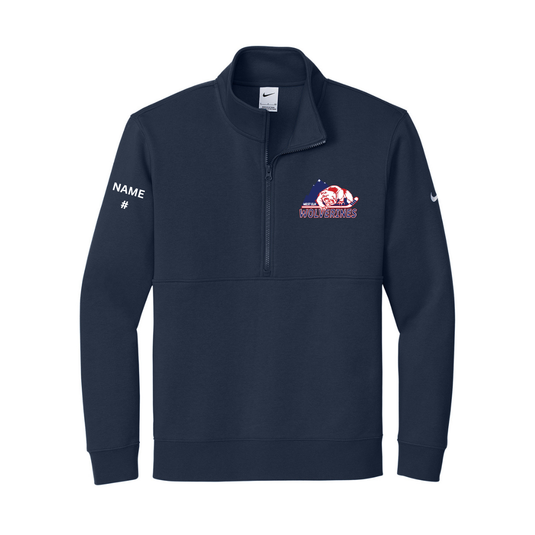 West Elk Wolverines Nike Club Fleece Sleeve Swoosh 1/2-Zip