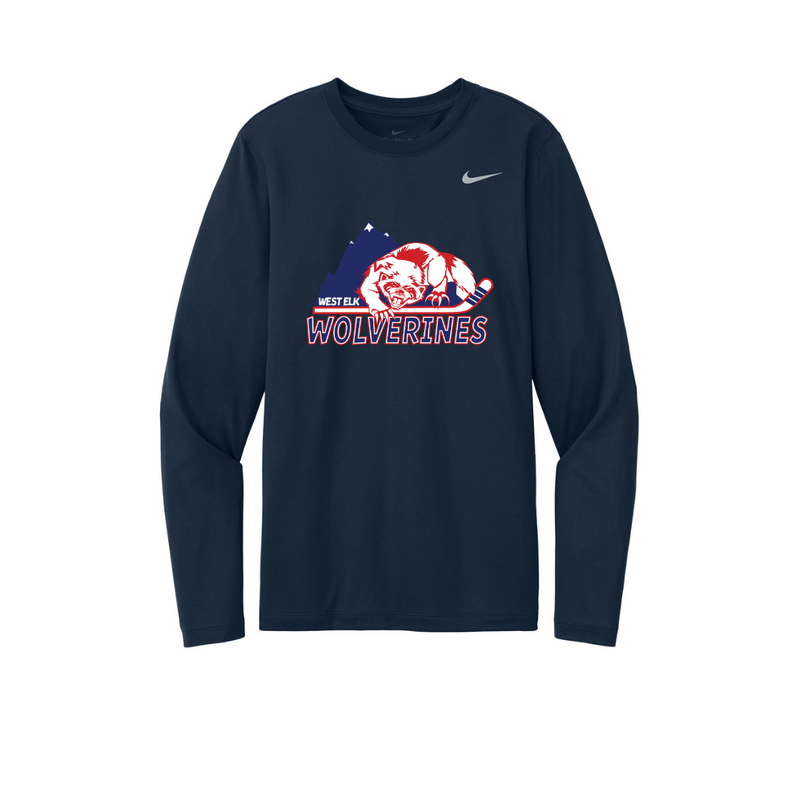 Load image into Gallery viewer, West Elk Wolverines Nike Team rLegend Long Sleeve Tee
