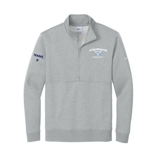 Icehawks Nike Club Fleece Sleeve Swoosh 1/2-Zip