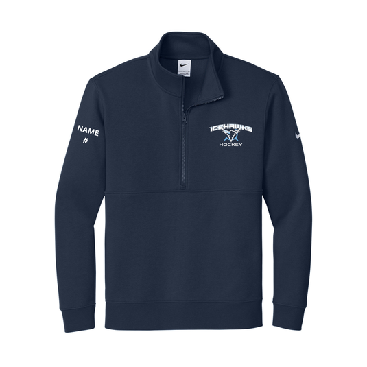 Icehawks Nike Club Fleece Sleeve Swoosh 1/2-Zip