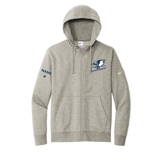 Norfolk Mallards Nike Club Fleece Sleeve Swoosh Full-Zip Hoodie
