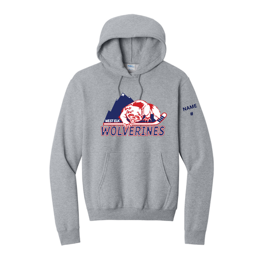 West Elk Wolverines Core Fleece Pullover Hooded Sweatshirt