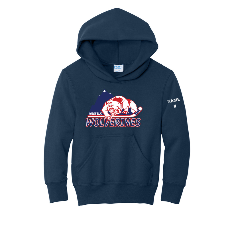Load image into Gallery viewer, West Elk Wolverines Core Fleece Pullover Hooded Sweatshirt
