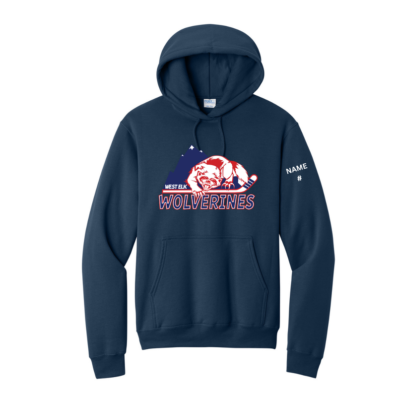 Load image into Gallery viewer, West Elk Wolverines Core Fleece Pullover Hooded Sweatshirt
