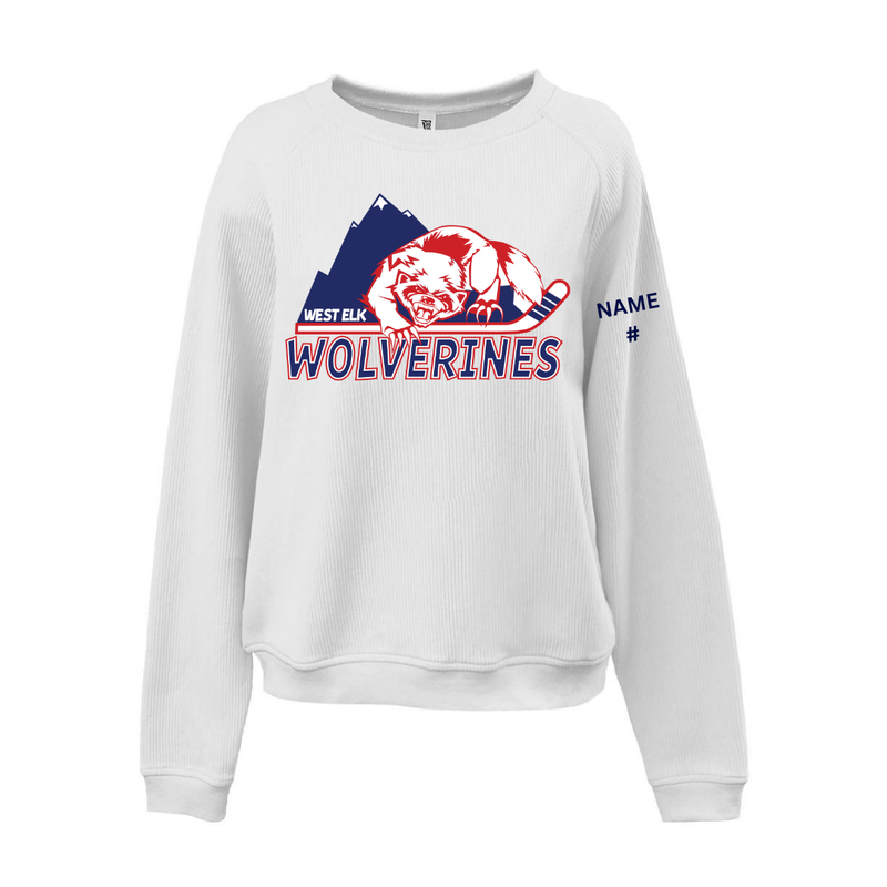 Load image into Gallery viewer, West Elk Wolverines Women's Modern Cord Crew
