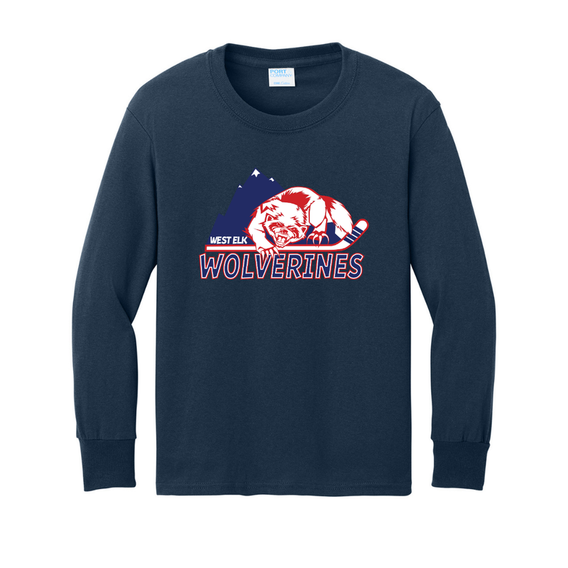 Load image into Gallery viewer, West Elk Wolverines Long Sleeve Core Cotton Tee
