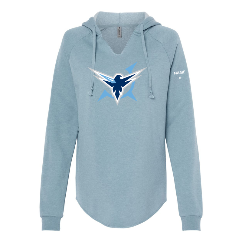 Load image into Gallery viewer, Icehawks Women’s Lightweight California Wave Wash Hooded Sweatshirt
