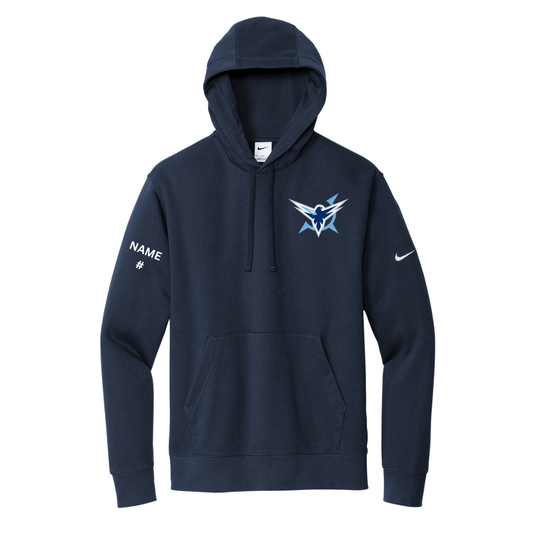 Icehawks Nike Club Fleece Sleeve Swoosh Pullover Hoodie