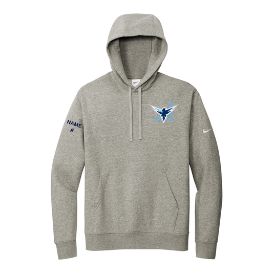 Icehawks Nike Club Fleece Sleeve Swoosh Pullover Hoodie