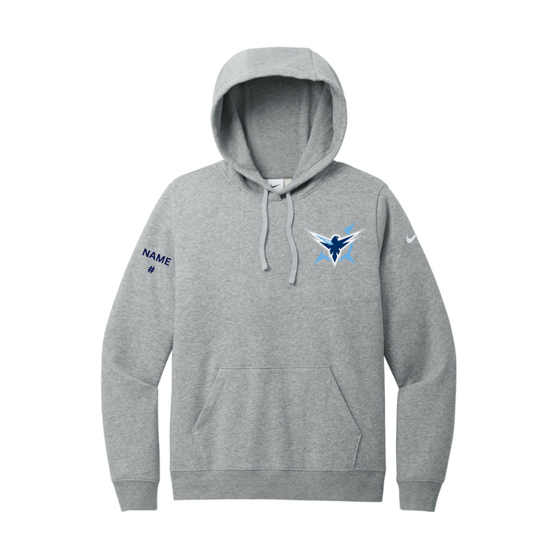 Load image into Gallery viewer, Icehawks Nike Women's Club Fleece Sleeve Swoosh Pullover Hoodie
