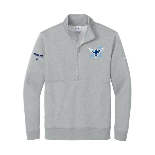 Icehawks Nike Club Fleece Sleeve Swoosh 1/2-Zip
