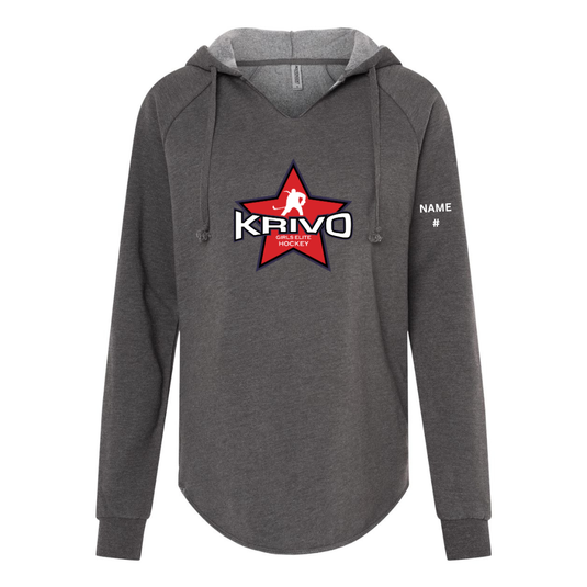 Krivo Hockey Women’s Lightweight California Wave Wash Hooded Sweatshirt