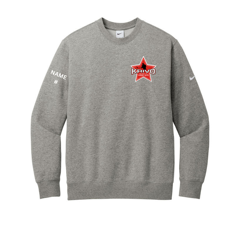 Load image into Gallery viewer, Krivo Hockey Nike Club Fleece Sleeve Swoosh Crew
