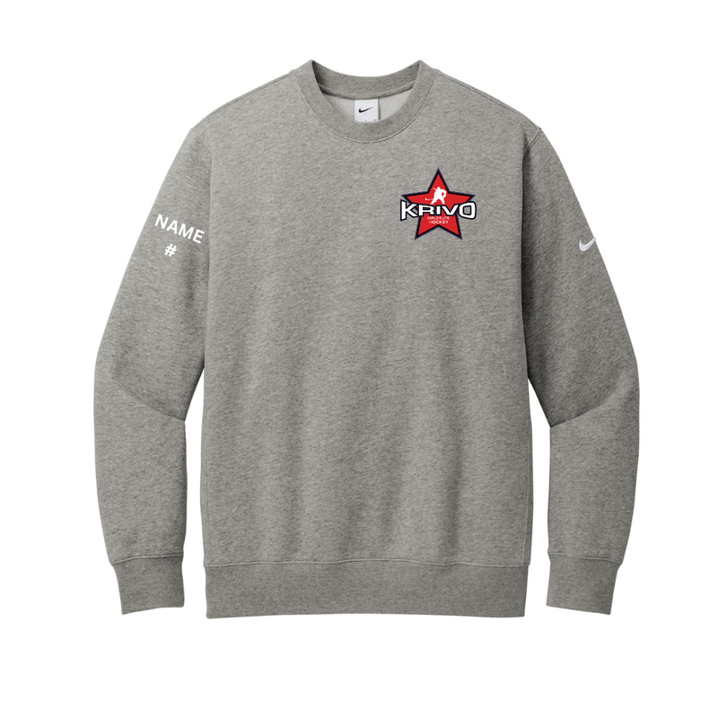 Load image into Gallery viewer, Krivo Hockey Nike Club Fleece Sleeve Swoosh Crew

