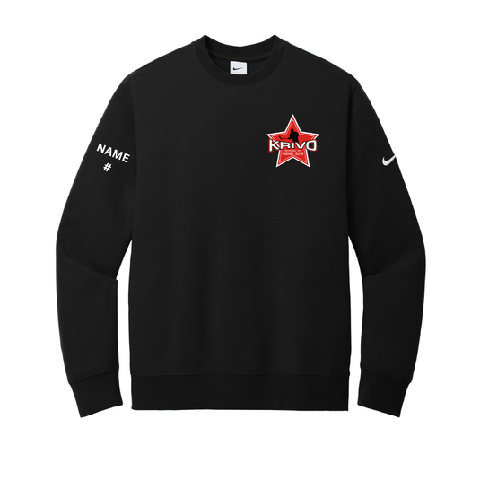 Krivo Hockey Nike Club Fleece Sleeve Swoosh Crew