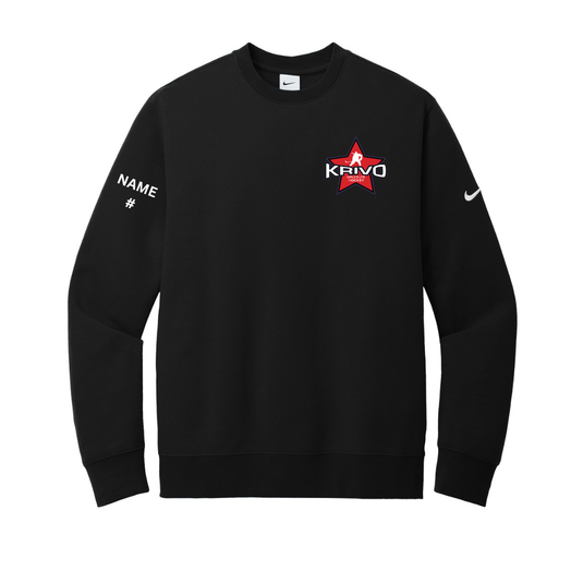 Krivo Hockey Nike Club Fleece Sleeve Swoosh Crew