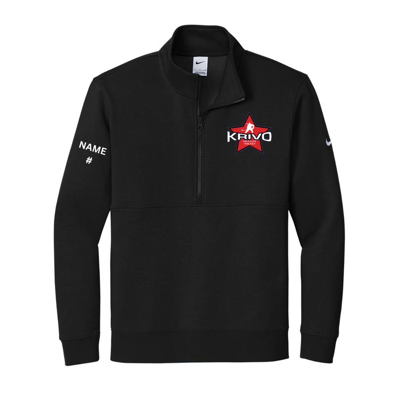 Load image into Gallery viewer, Krivo Hockey Nike Club Fleece Sleeve Swoosh 1/2-Zip
