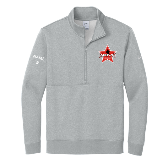Krivo Hockey Nike Club Fleece Sleeve Swoosh 1/2-Zip