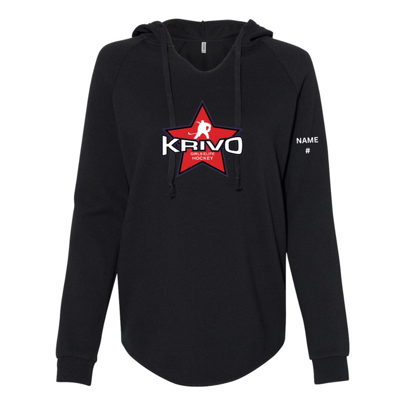 Load image into Gallery viewer, Krivo Hockey Women’s Lightweight California Wave Wash Hooded Sweatshirt
