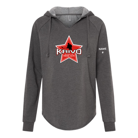 Krivo Hockey Women’s Lightweight California Wave Wash Hooded Sweatshirt