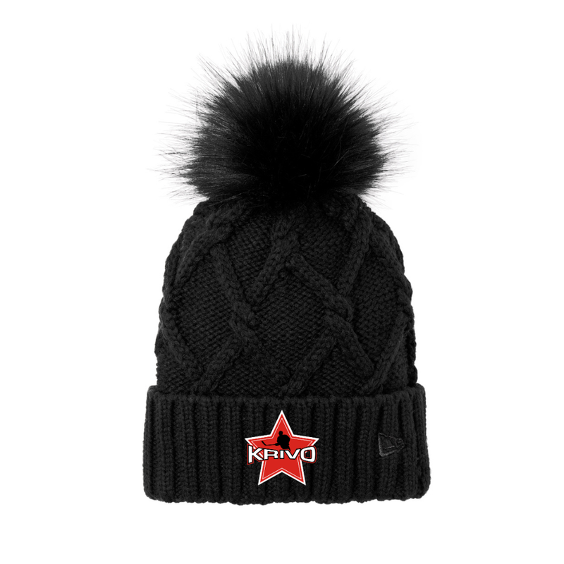 Load image into Gallery viewer, Krivo Hockey New Era® Faux Fur Pom Beanie

