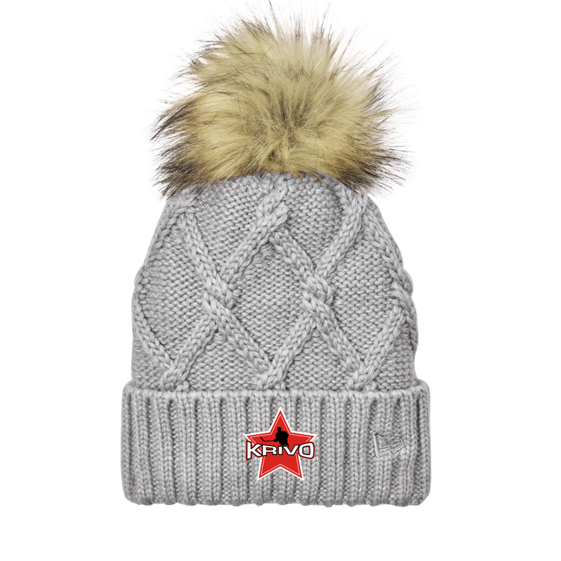 Load image into Gallery viewer, Krivo Hockey New Era® Faux Fur Pom Beanie
