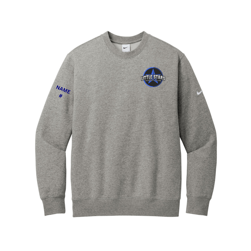 Load image into Gallery viewer, Little Stars Nike Club Fleece Sleeve Swoosh Crew
