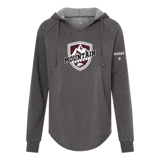 Mountain Select Women’s Lightweight California Wave Wash Hooded Sweatshirt