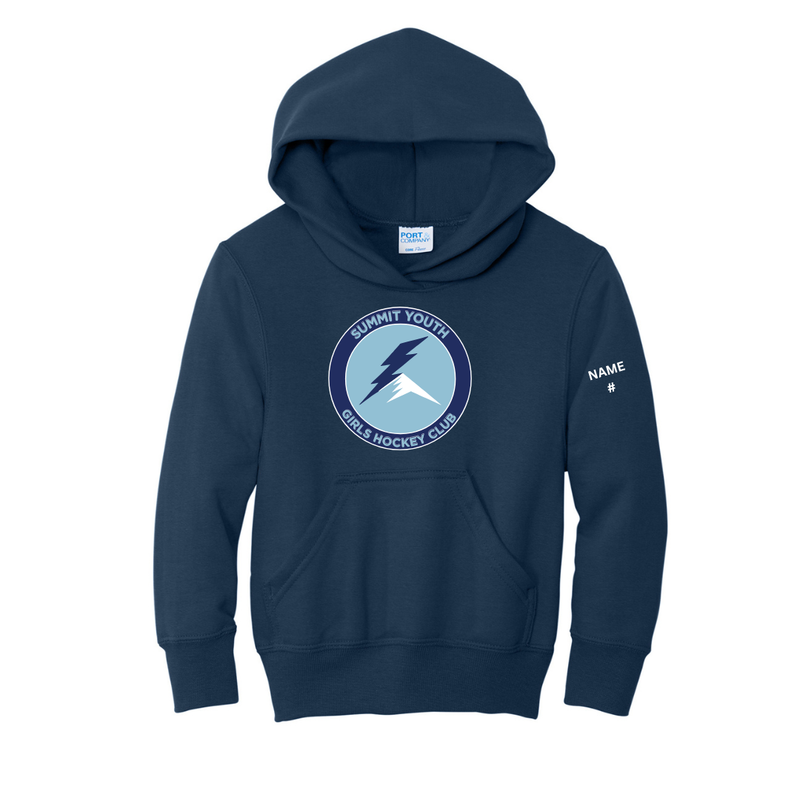 Load image into Gallery viewer, Summit Youth Girls Hockey Club Core Fleece Pullover Hooded Sweatshirt
