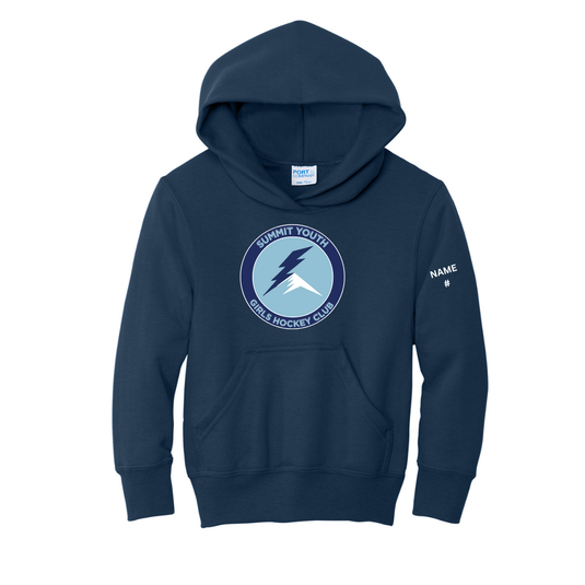 Summit Youth Girls Hockey Club Core Fleece Pullover Hooded Sweatshirt