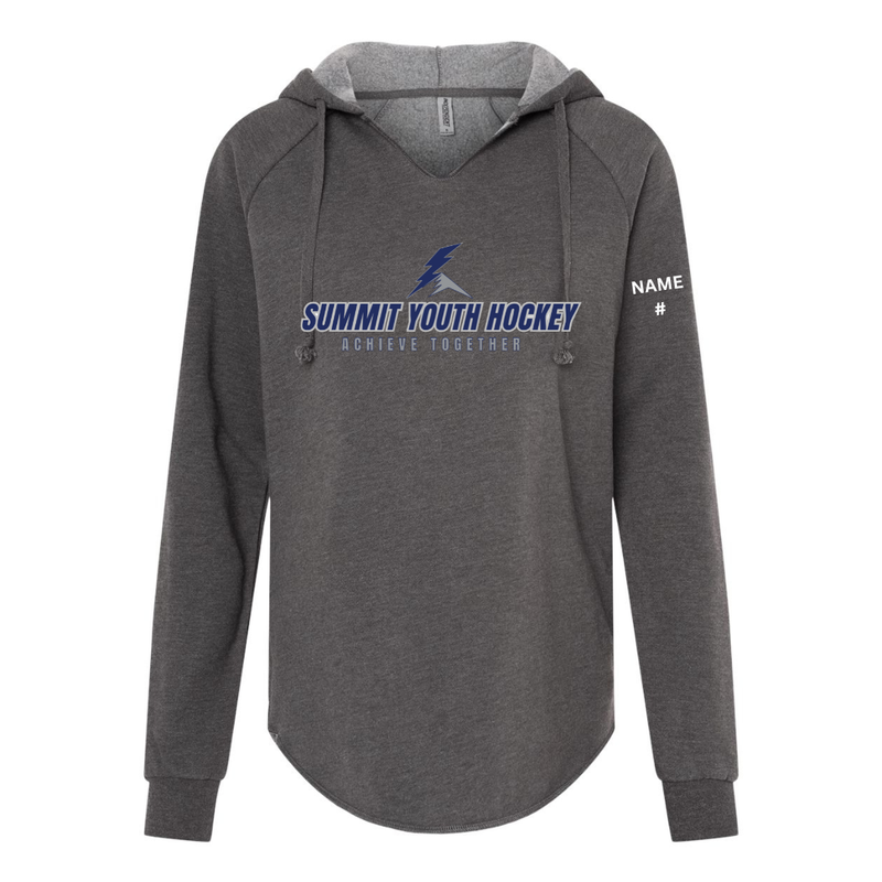 Load image into Gallery viewer, Summit Youth Hockey Women’s Lightweight California Wave Wash Hooded Sweatshirt
