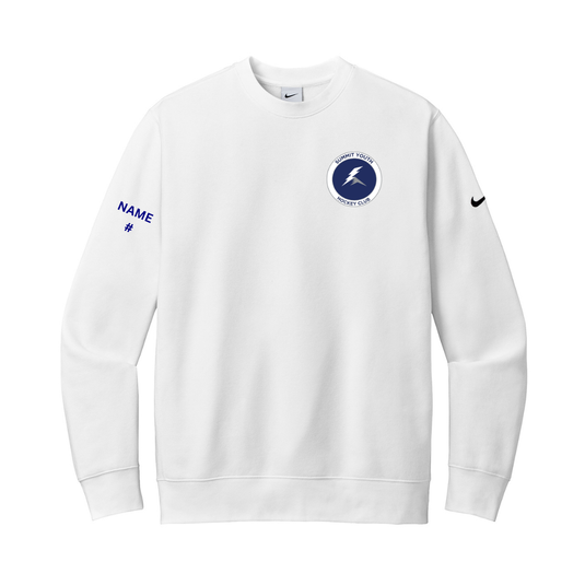 Summit Youth Hockey Nike Club Fleece Sleeve Swoosh Crew