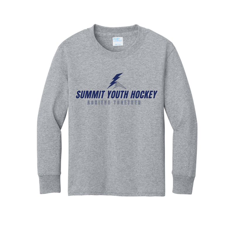 Load image into Gallery viewer, Summit Youth Hockey Long Sleeve Core Cotton Tee
