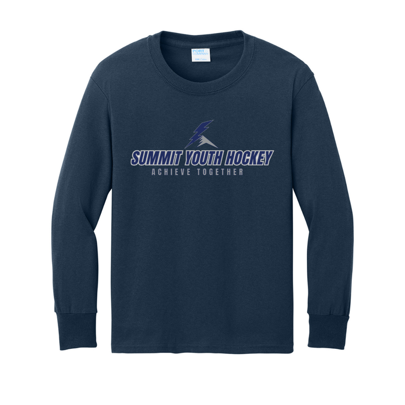 Load image into Gallery viewer, Summit Youth Hockey Long Sleeve Core Cotton Tee
