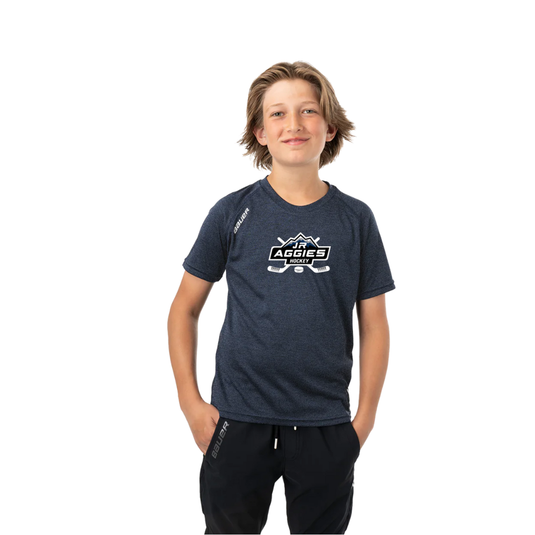 Jr Aggies Bauer Team Short Sleeve Tech Tee