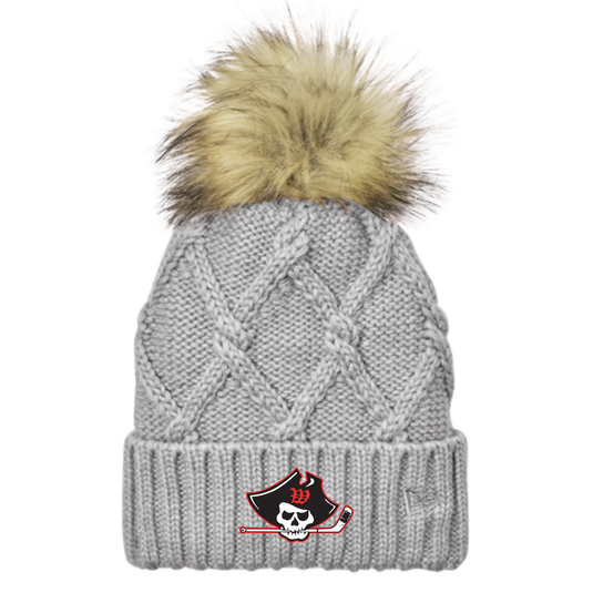 Wellesley Youth Hockey New Era® Faux Fur Pom Beanie