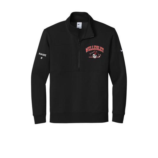 Wellesley Youth Hockey Nike Club Fleece Sleeve Swoosh 1/2-Zip