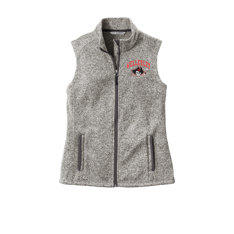 Load image into Gallery viewer, Wellesley Youth Hockey Women's Sweater Fleece Vest
