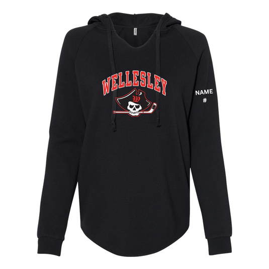 Wellesley Youth Hockey Women’s Lightweight California Wave Wash Hooded Sweatshirt