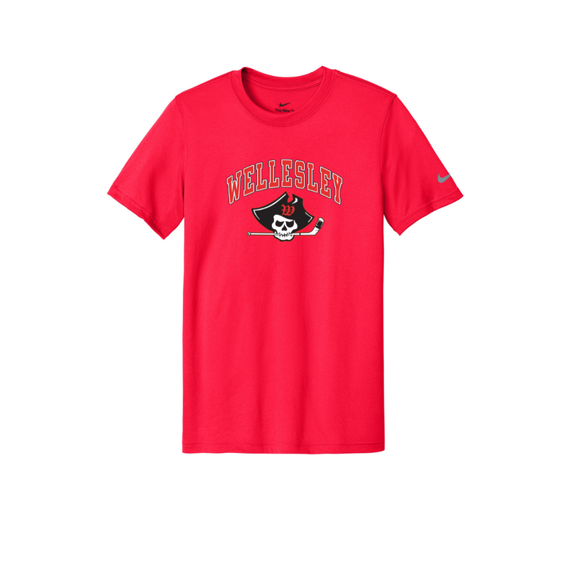 Load image into Gallery viewer, Wellesley Youth Hockey Nike Swoosh Sleeve rLegend Tee
