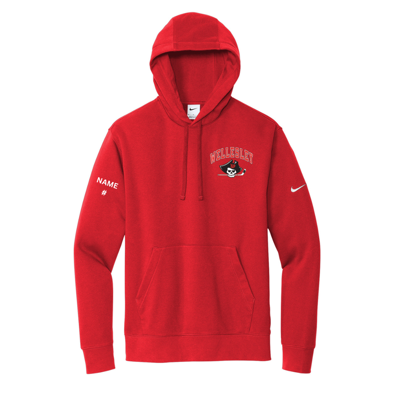 Load image into Gallery viewer, Wellesley Youth Hockey Nike Club Fleece Sleeve Swoosh Pullover Hoodie
