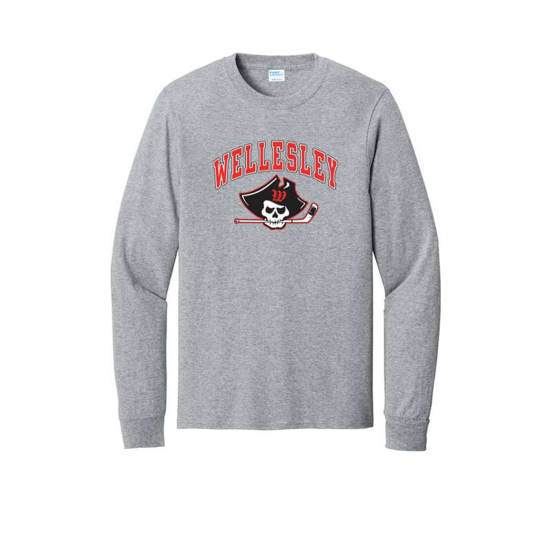 Load image into Gallery viewer, Wellesley Youth Hockey Long Sleeve Core Cotton Tee
