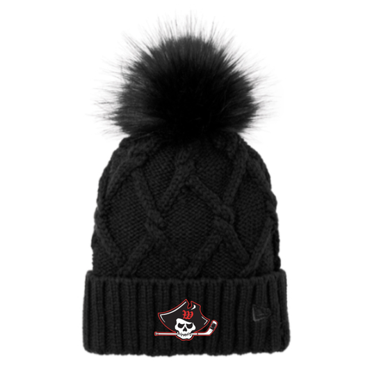Wellesley Youth Hockey New Era® Faux Fur Pom Beanie