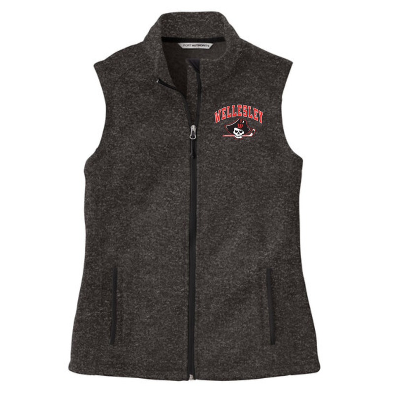 Load image into Gallery viewer, Wellesley Youth Hockey Women's Sweater Fleece Vest
