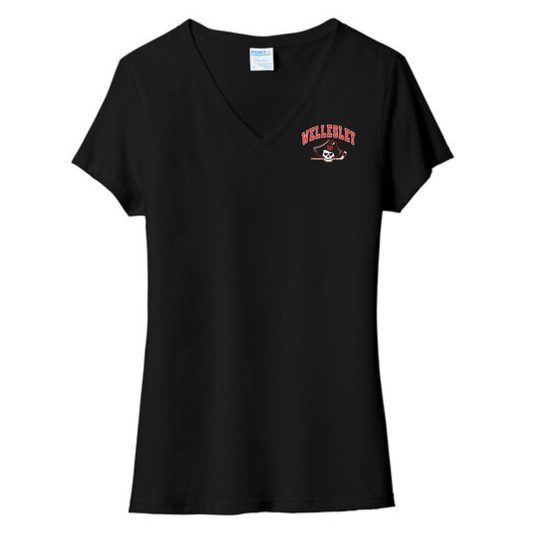 Wellesley Youth Hockey Women's Tri-Blend V-Neck Tee