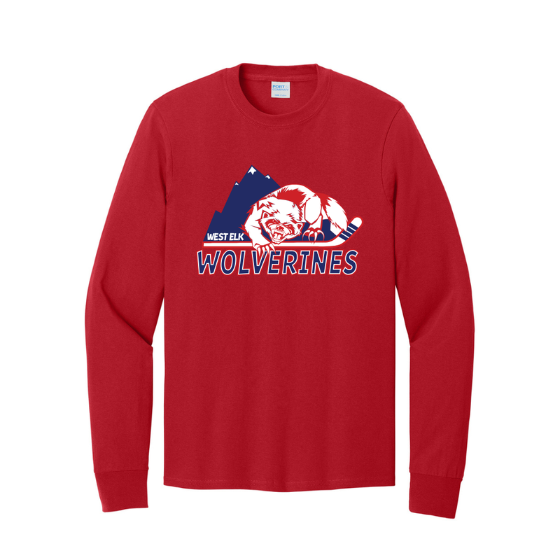 Load image into Gallery viewer, West Elk Wolverines Long Sleeve Core Cotton Tee
