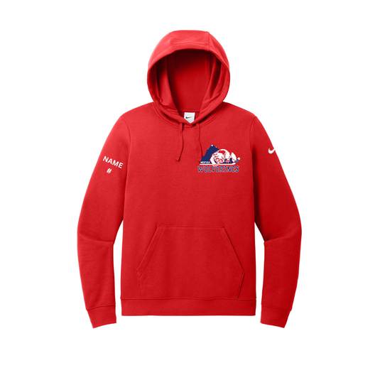 West Elk Wolverines Nike Club Fleece Sleeve Swoosh Pullover Hoodie