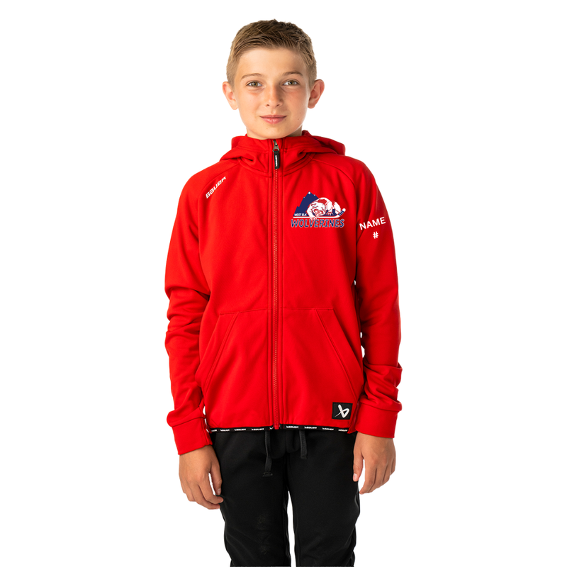 Load image into Gallery viewer, West Elk Wolverines Bauer Team Fleece Zip Hoodie
